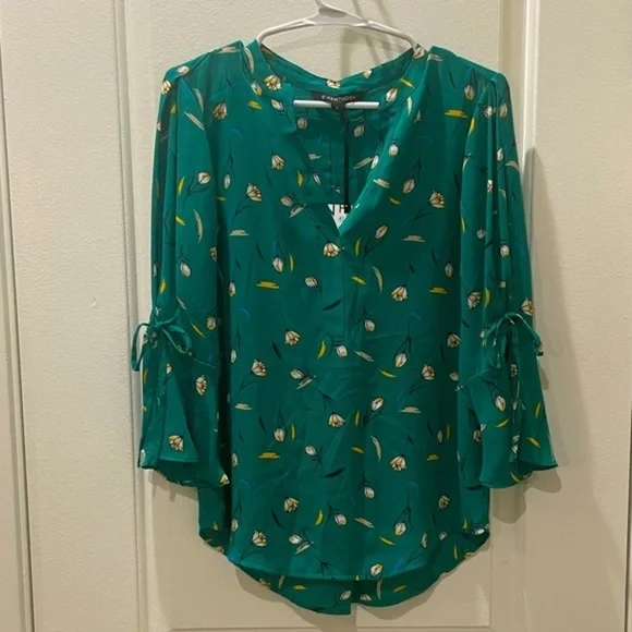 NEW.. 41 Hawthorn Women's Floral Print Long Sleeve Blouse - Picture 2 of 6